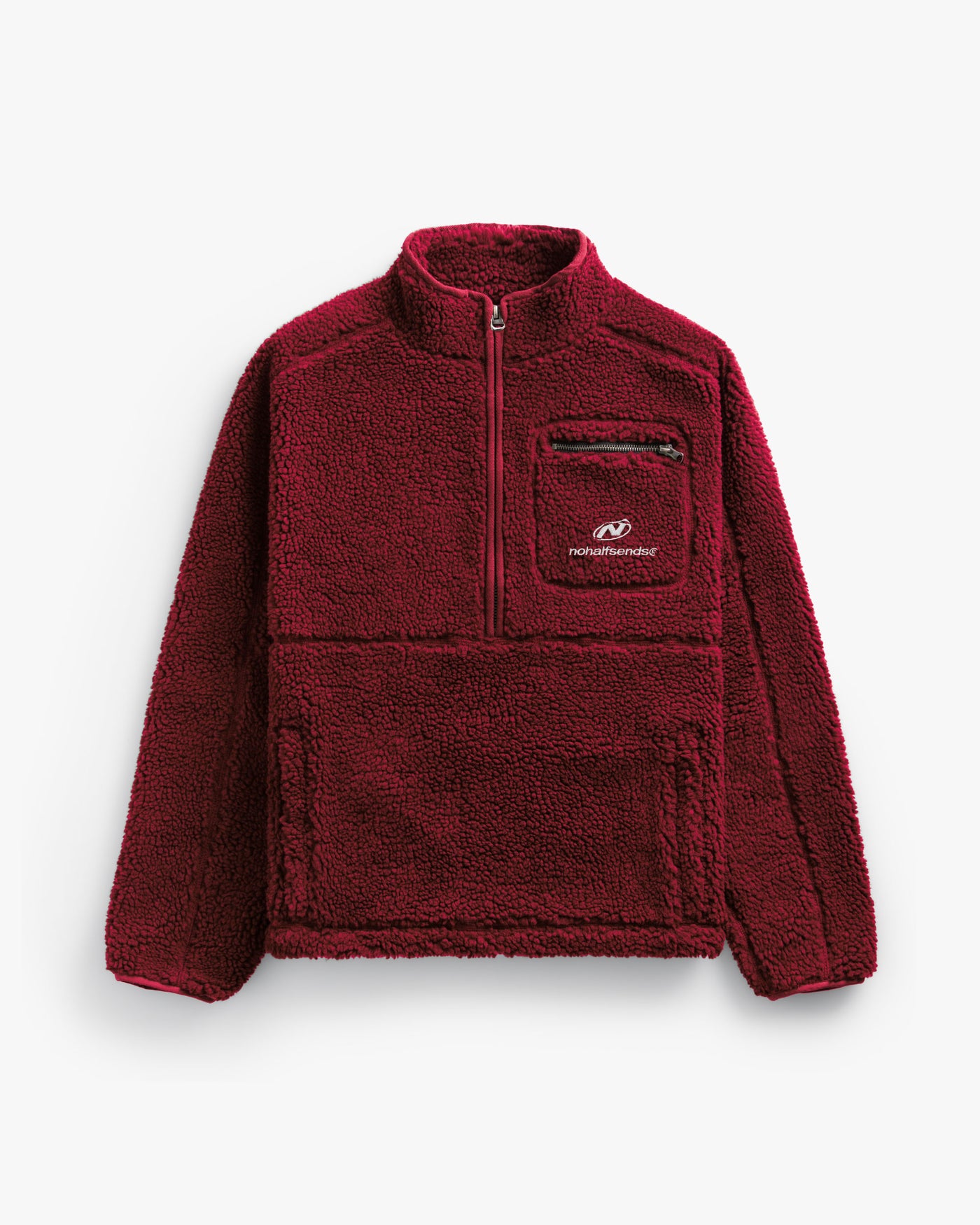 NHS CRIMSON RED FLEECE HALF ZIP