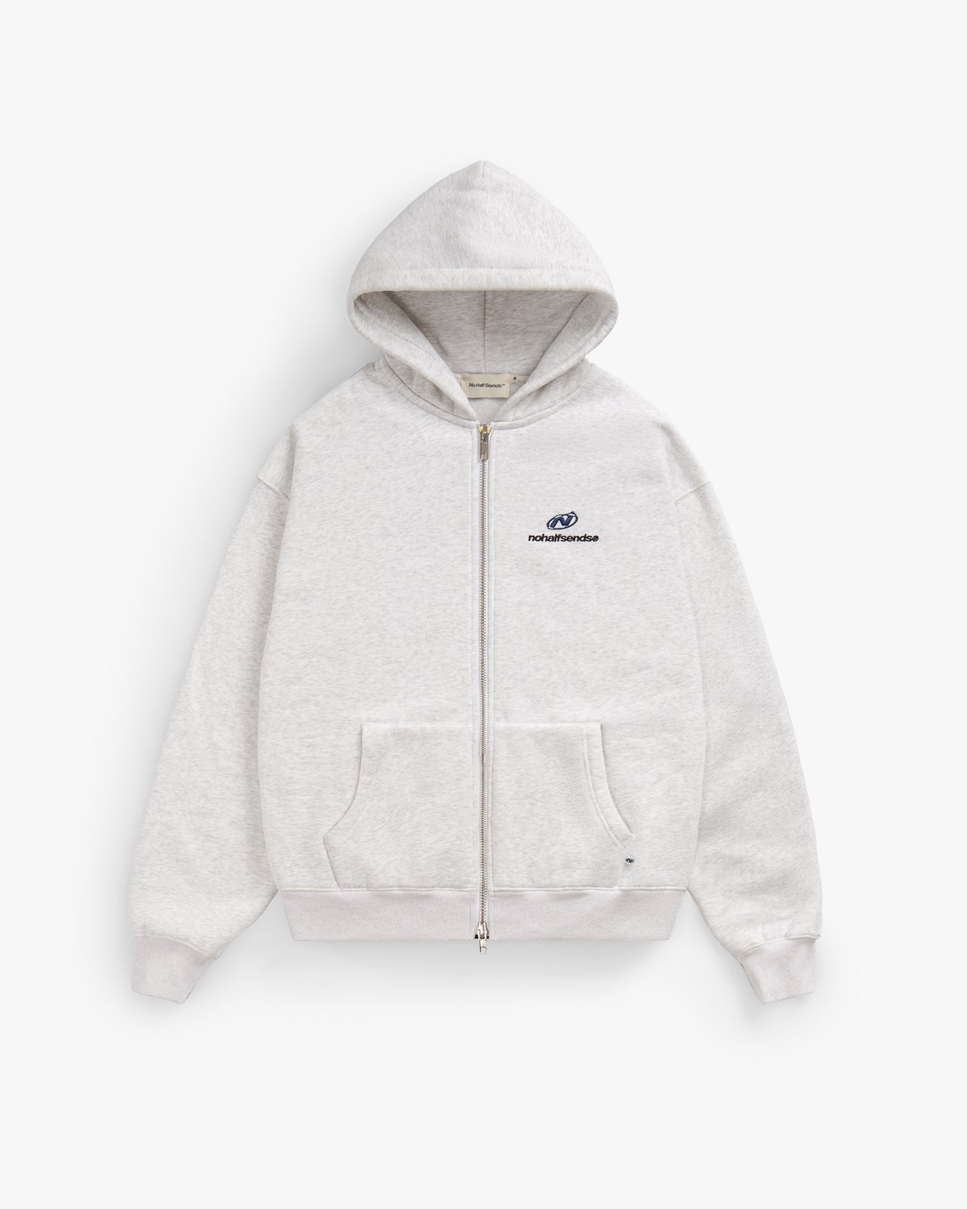 NHS GREY MELANGE ZIP HOODIE