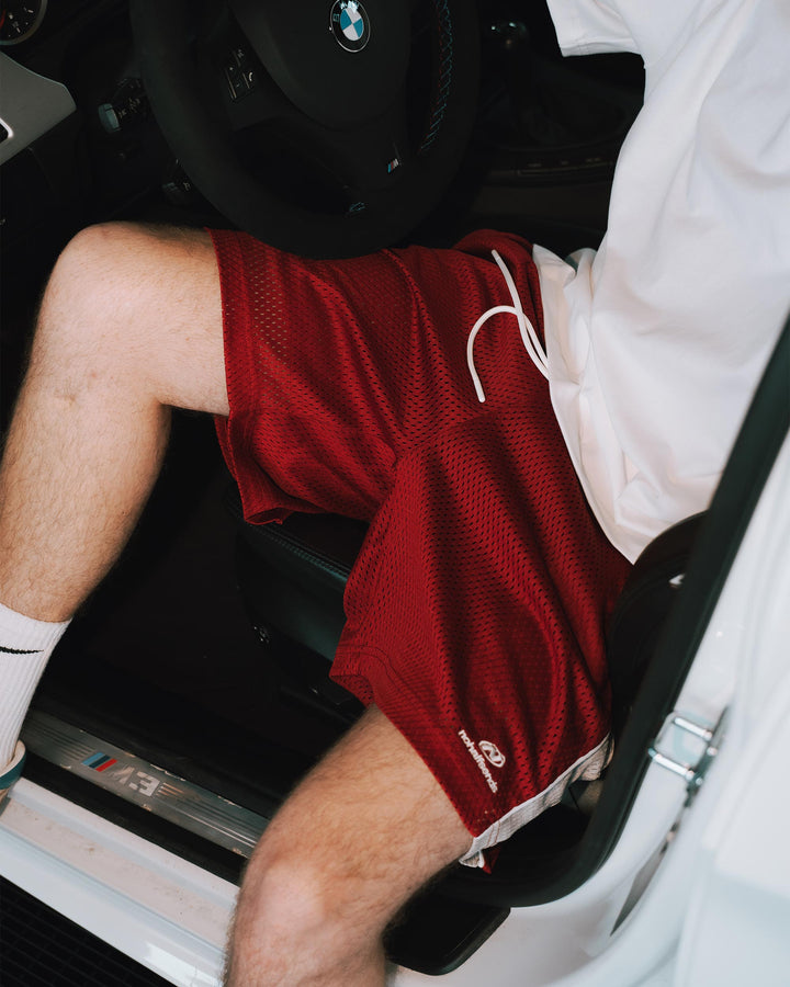 NHS CRIMSON RED MESH SHORT