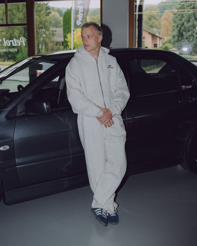 NHS GREY MELANGE ZIP HOODIE