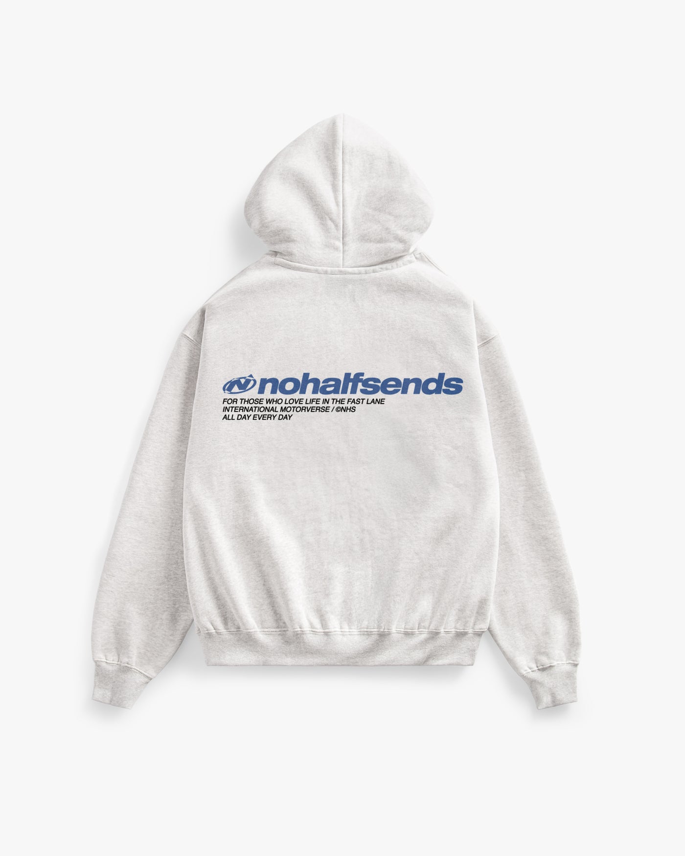NHS GREY MELANGE ZIP HOODIE