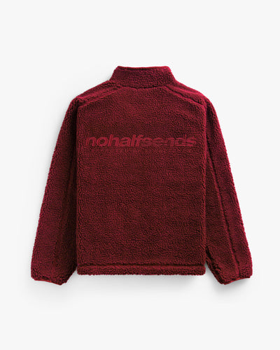 NHS CRIMSON RED FLEECE HALF ZIP