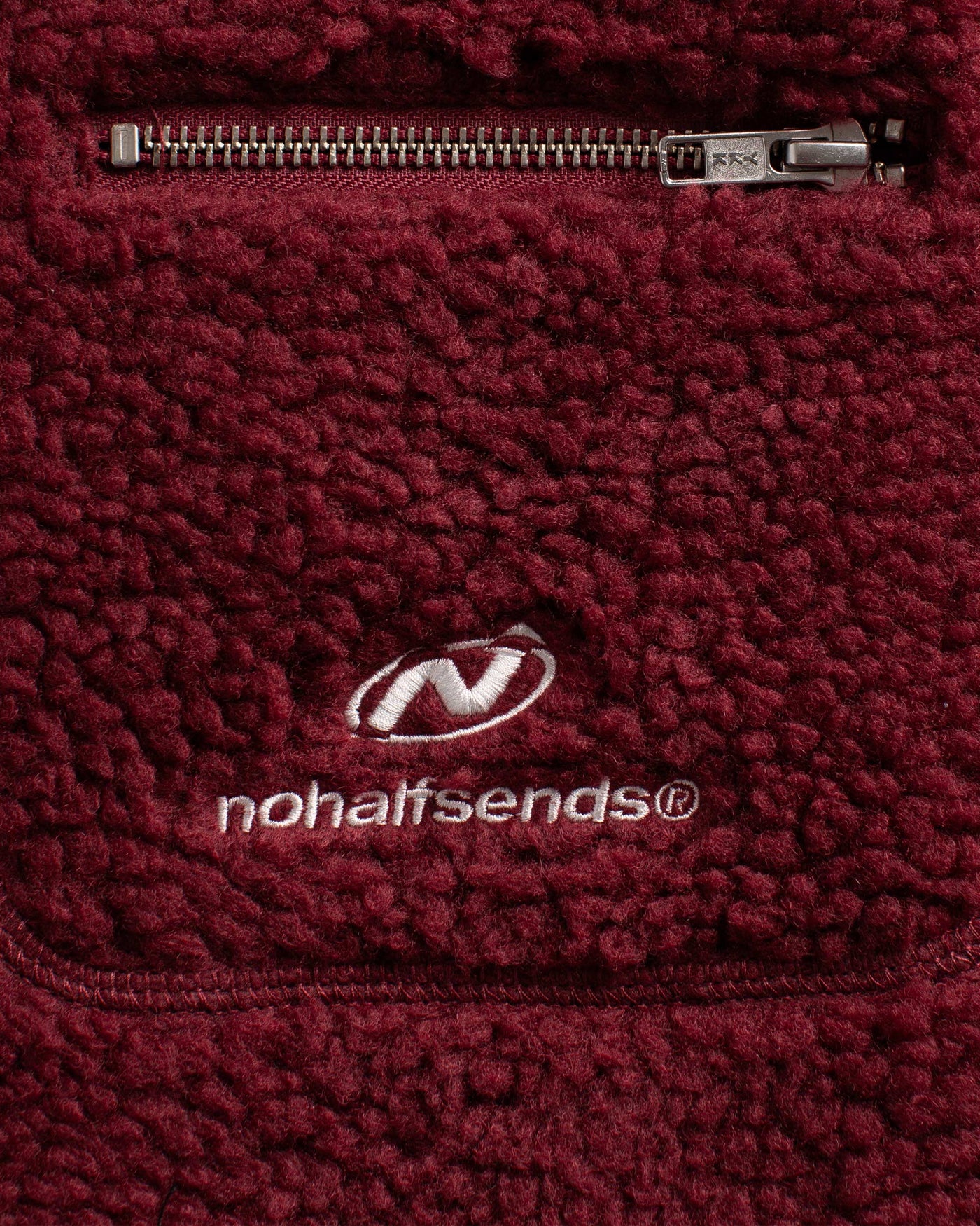 NHS CRIMSON RED FLEECE HALF ZIP