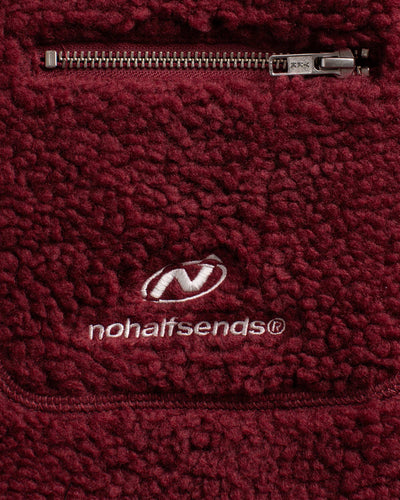NHS CRIMSON RED FLEECE HALF ZIP