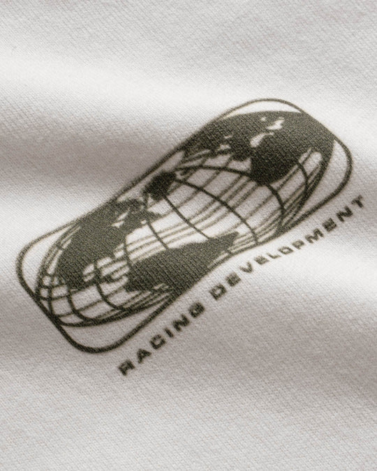 NHS GLOBE ECRU CROPPED TEE