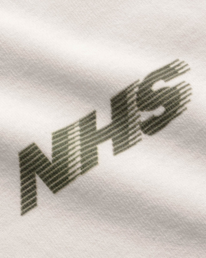 NHS GLOBE ECRU CROPPED TEE