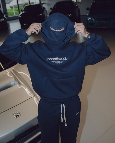 NHS NAVY BLUE MASKED HOODIE