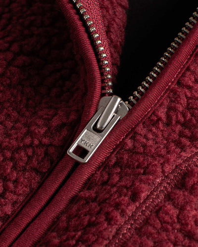NHS CRIMSON RED FLEECE HALF ZIP