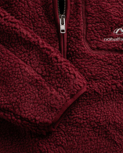 NHS CRIMSON RED FLEECE HALF ZIP