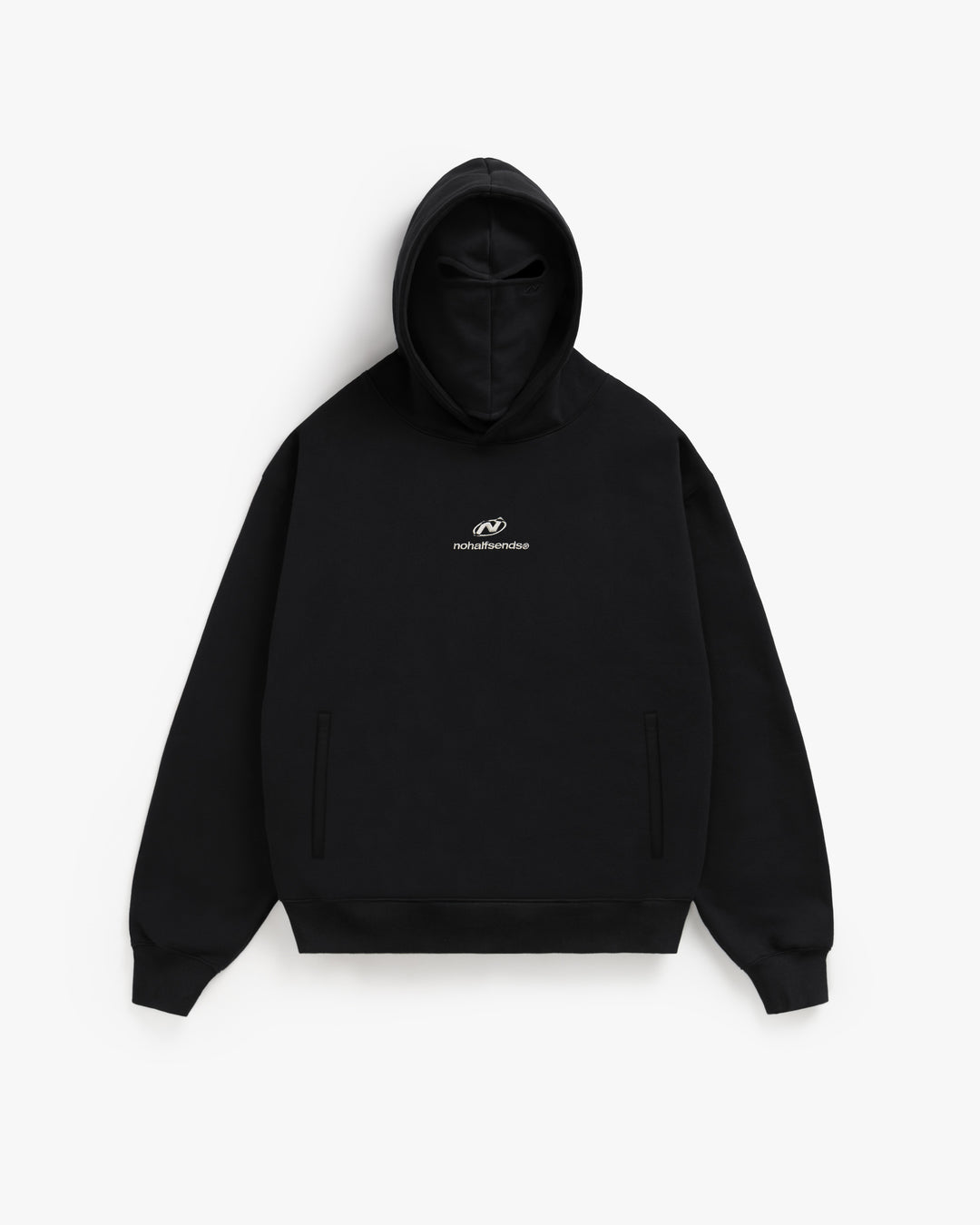 NHS PURE BLACK MASKED HOODIE