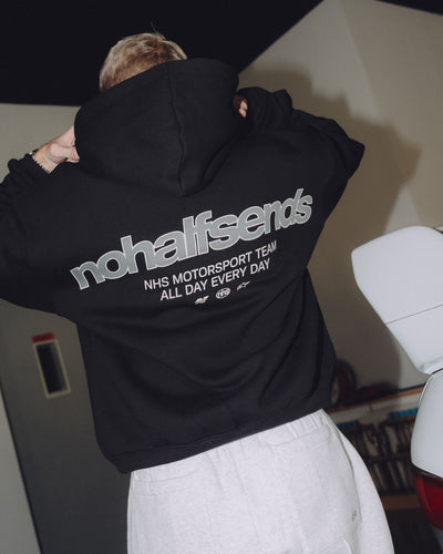 NHS PURE BLACK MASKED HOODIE