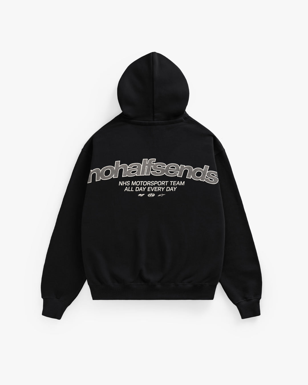 NHS PURE BLACK MASKED HOODIE