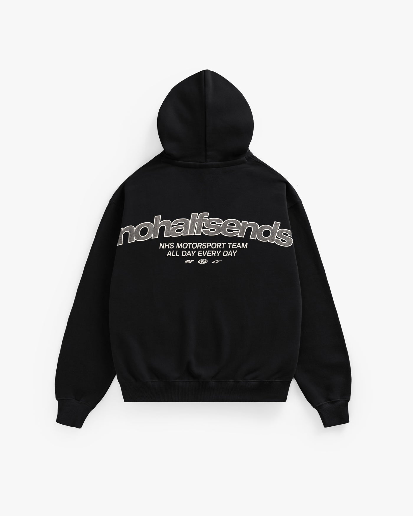 NHS PURE BLACK MASKED HOODIE