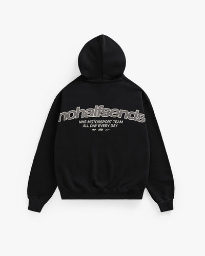 NHS PURE BLACK MASKED HOODIE