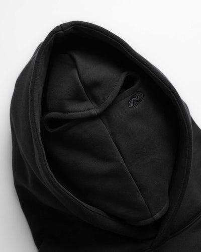 NHS PURE BLACK MASKED HOODIE