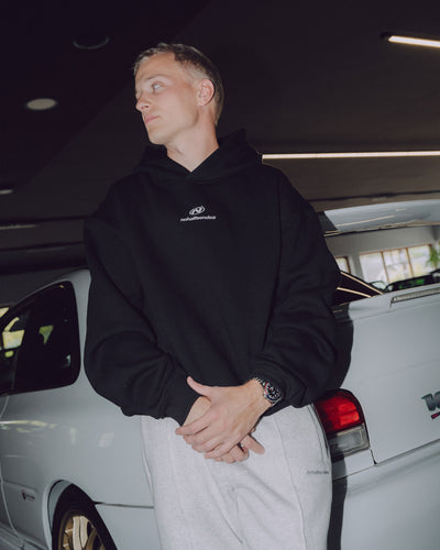 NHS PURE BLACK MASKED HOODIE