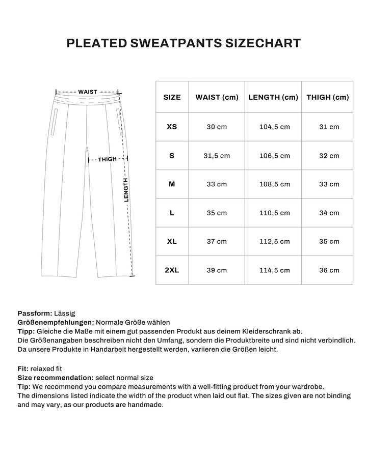 NHS GRANITE PLEATED SWEATPANTS