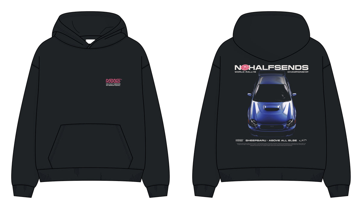 NHS Subi Hoodie, front and back (technical drawing)