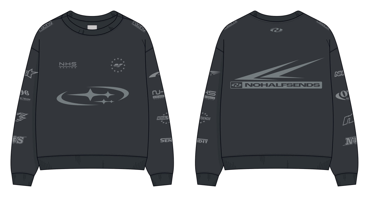 NHS Sponsors Sweater, front and back (technical drawing)