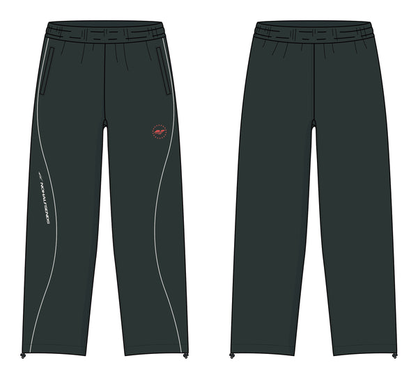 NHS Rally Track Pants, front and back (technical drawing)